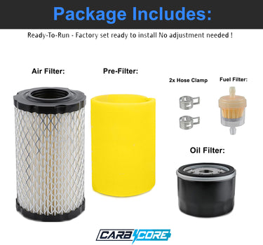 Carbcore Air Filter Oil Filter Tune Up Kit for Craftsman 917.288517 917.288520 917.289213 917.289243 917.289253 Lawn Tractor Riding Mower
