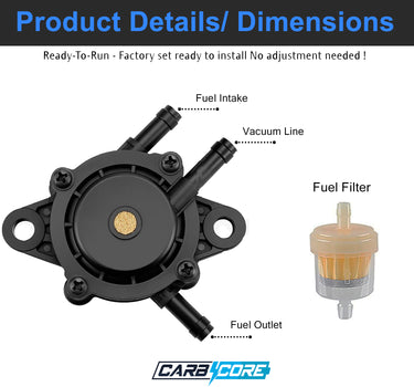 Fuel Pump for  Briggs & Stratton Vanguard 479cc V Twin Intek 16HP 17HP 18HP 19HP 20HP 21HP 22HP 23HP 24HP Motor