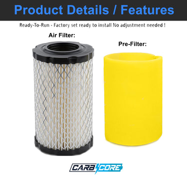 Carbcore Air Filter Oil Filter Tune Up Kit for Craftsman 917.288517 917.288520 917.289213 917.289243 917.289253 Lawn Tractor Riding Mower